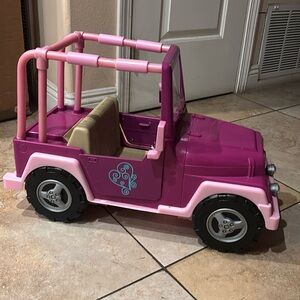Pink and Purple Off-Road Toy 4x4 Vehicle with Open-Top Design